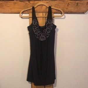 Black dress with fun collar